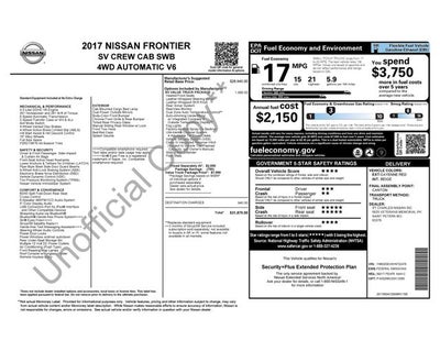 2017 Nissan Frontier SV