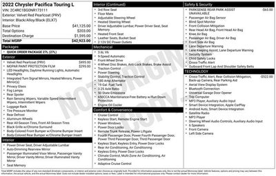 2022 Chrysler Pacifica Touring L