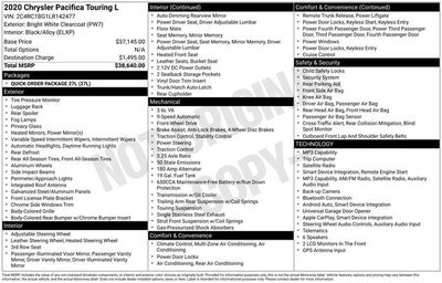 2020 Chrysler Pacifica Touring L