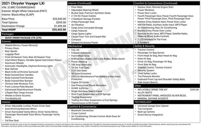 2021 Chrysler Voyager LXI