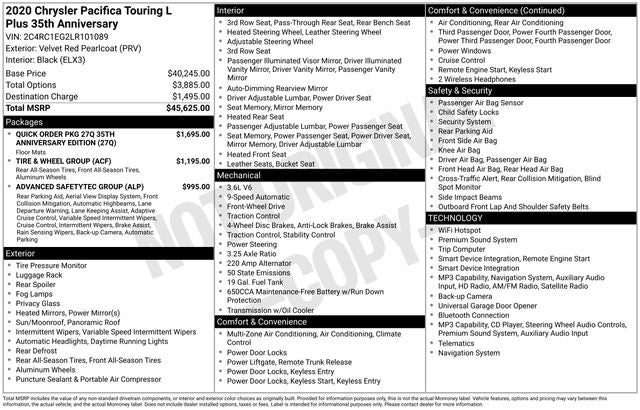 2020 Chrysler Pacifica Touring L Plus