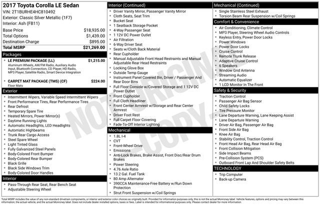 2017 Toyota Corolla L