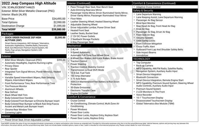 2022 Jeep Compass High Altitude