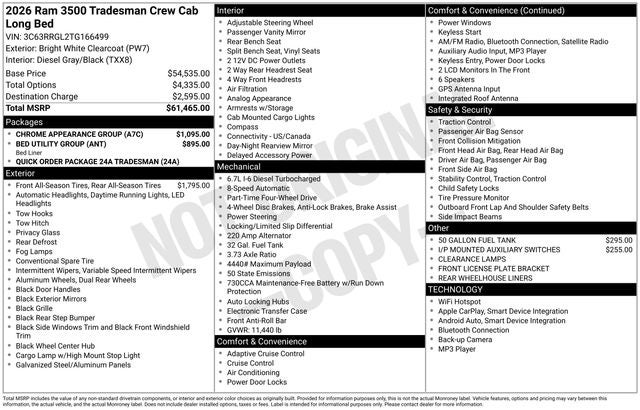 2026 RAM 3500 Tradesman