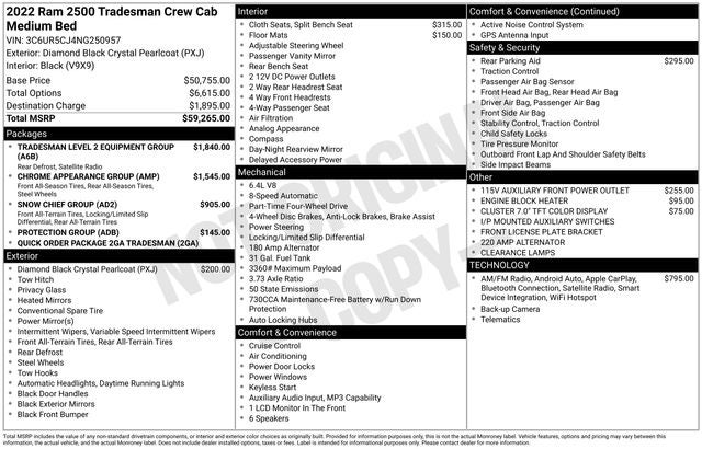 2022 RAM 2500 Tradesman