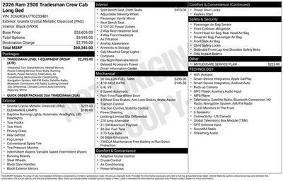 2026 RAM 2500 Tradesman
