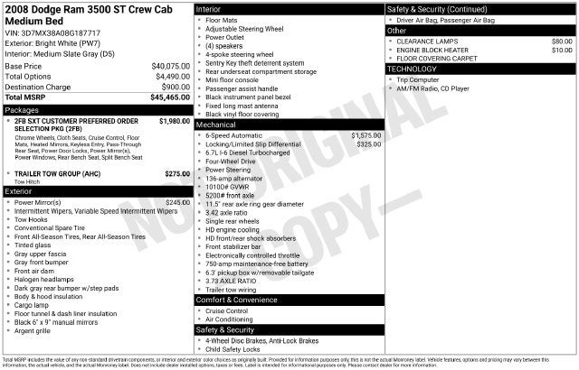 2008 Dodge Ram 3500 ST