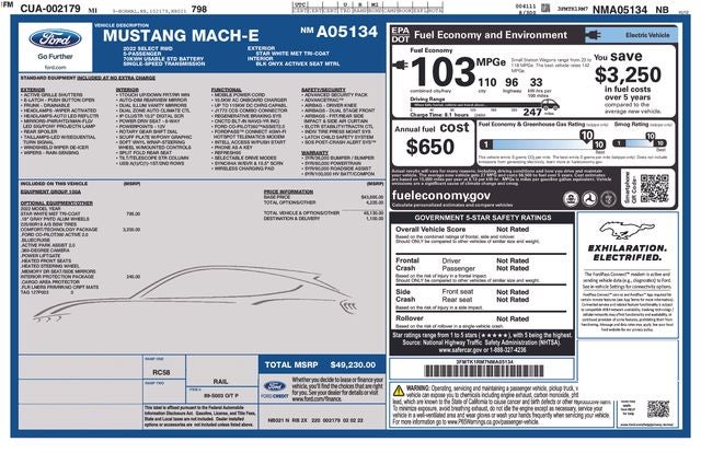 2022 Ford Mustang Mach-E Select