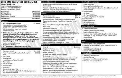 2016 GMC Sierra 1500 SLE