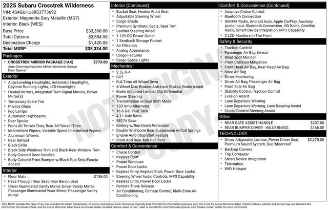 2025 Subaru Crosstrek Wilderness