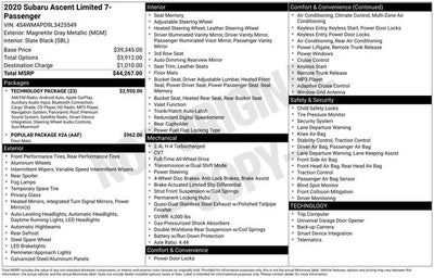 2020 Subaru Ascent Limited