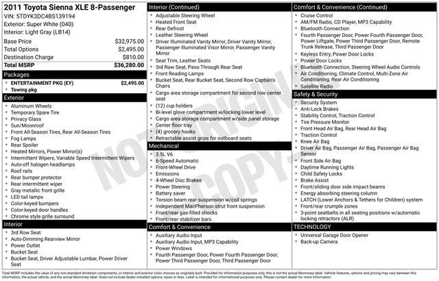 2011 Toyota Sienna XLE