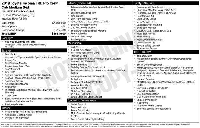 2019 Toyota Tacoma TRD Pro V6