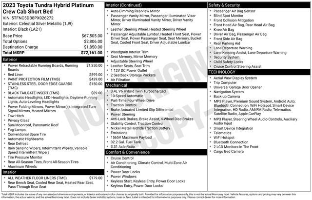 2023 Toyota Tundra Hybrid Platinum