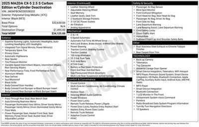 2025 Mazda Mazda CX-5 2.5 S Carbon Edition