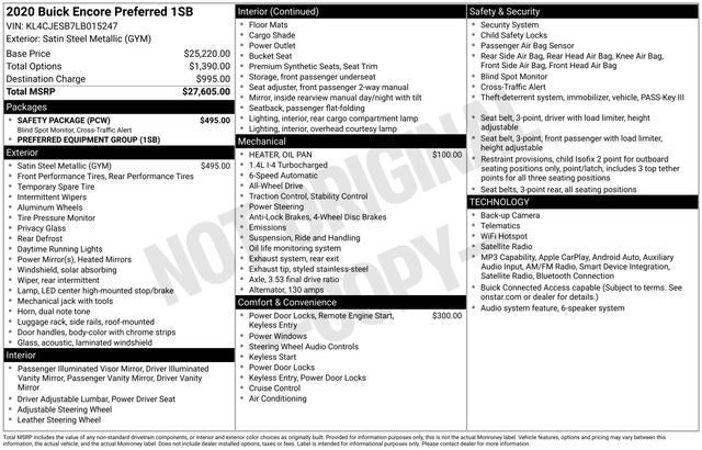 2020 Buick Encore Preferred