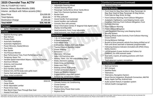 2025 Chevrolet Trax ACTIV