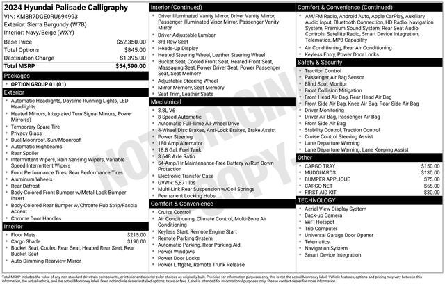 2024 Hyundai Palisade Calligraphy