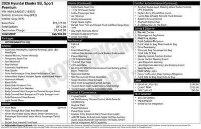 2026 Hyundai Elantra SEL Sport