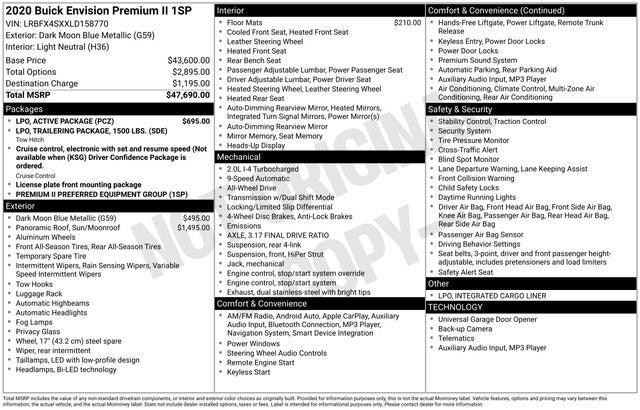 2020 Buick Envision Premium II