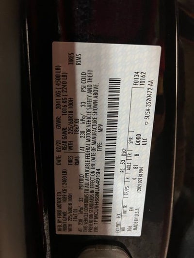 2021 Ford Escape SEL