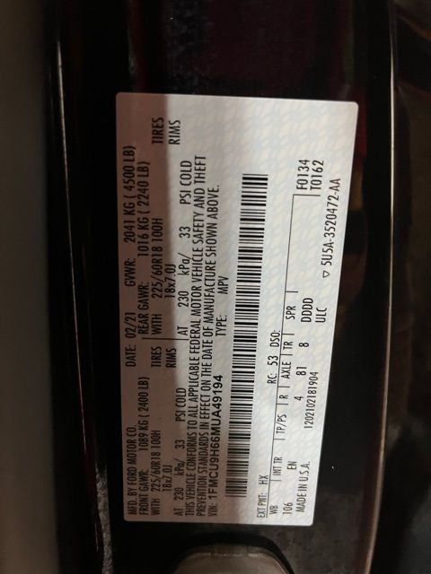 2021 Ford Escape SEL