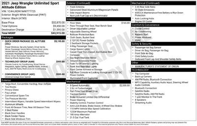 2021 Jeep Wrangler Unlimited Sport Altitude
