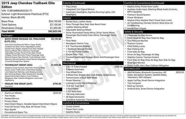 2019 Jeep Cherokee Trailhawk