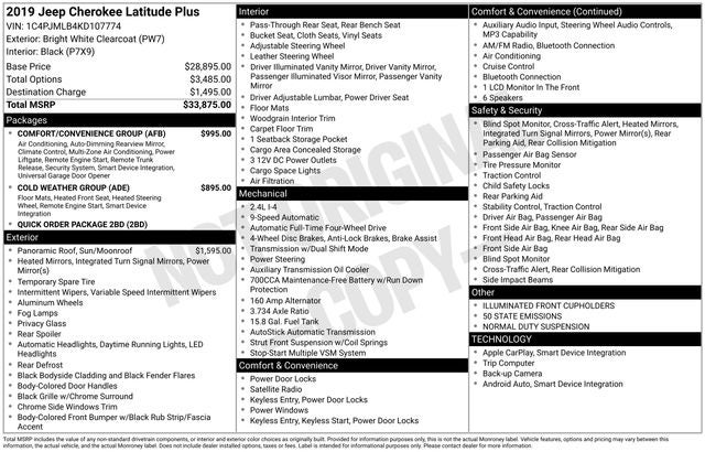 2019 Jeep Cherokee Latitude Plus