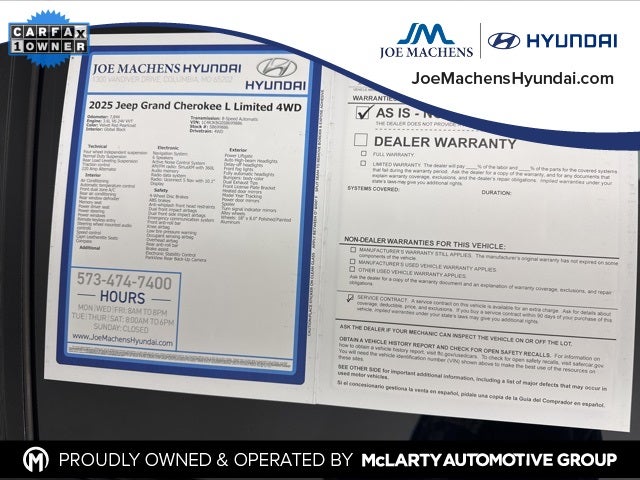 2025 Jeep Grand Cherokee L Limited 4WD