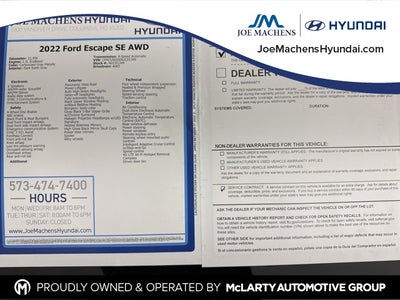 2022 Ford Escape SE AWD