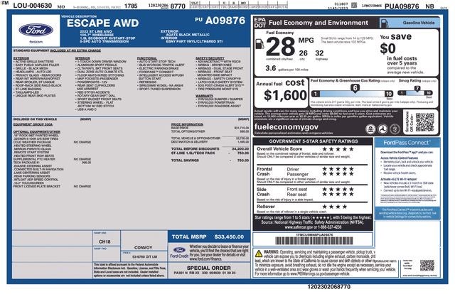 2023 Ford Escape ST-Line AWD