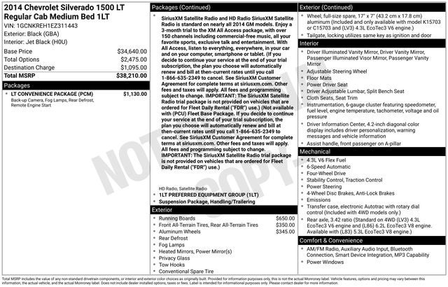 2014 Chevrolet Silverado 1500 LT LT1