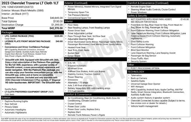 2023 Chevrolet Traverse LT 1LT