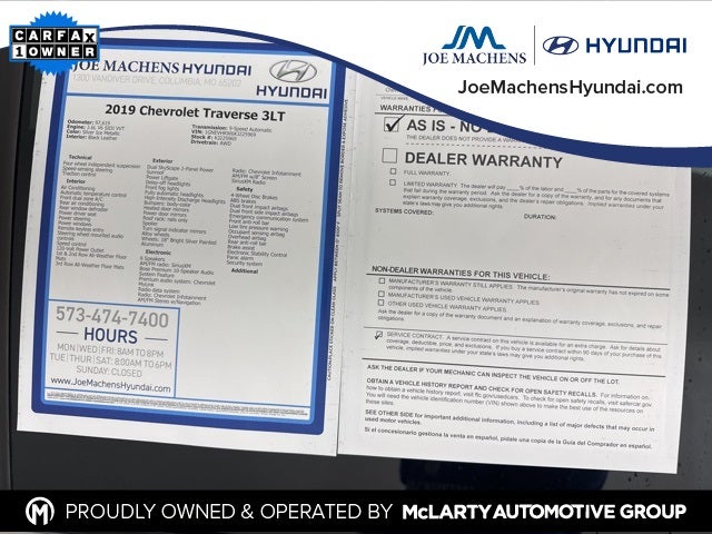 2019 Chevrolet Traverse 3LT