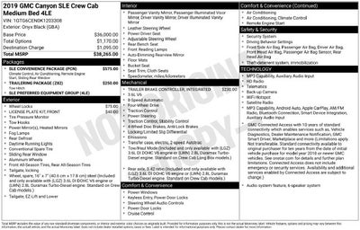 2019 GMC Canyon SLE1