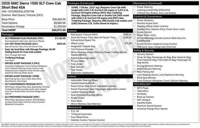 2020 GMC Sierra 1500 SLT