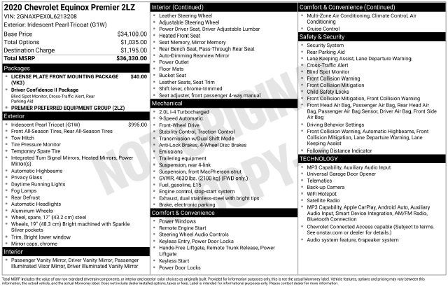 2020 Chevrolet Equinox Premier