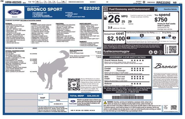 2024 Ford Bronco Sport Heritage