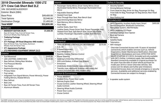 2018 Chevrolet Silverado 1500 LTZ 2LZ