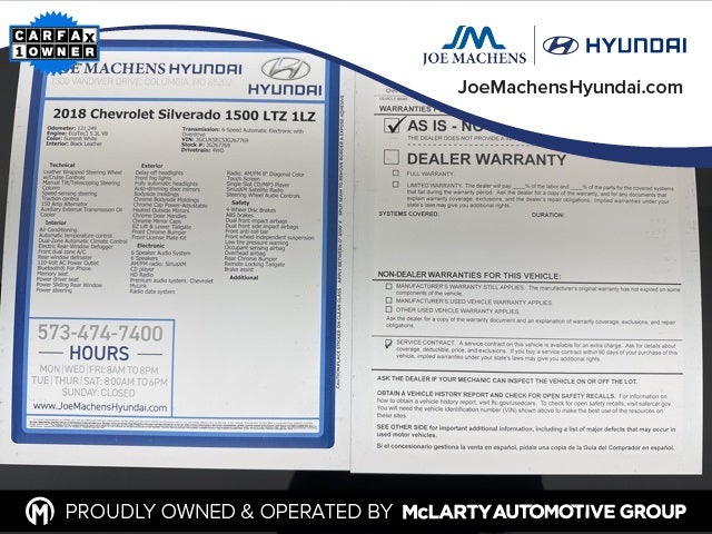 2018 Chevrolet Silverado 1500 LTZ 1LZ