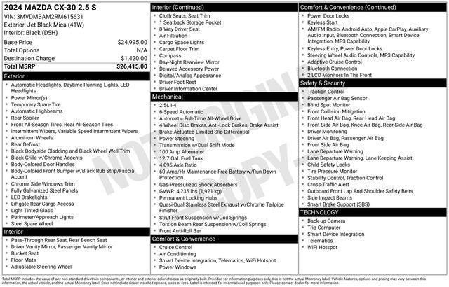 2024 Mazda Mazda CX-30 2.5 S AWD