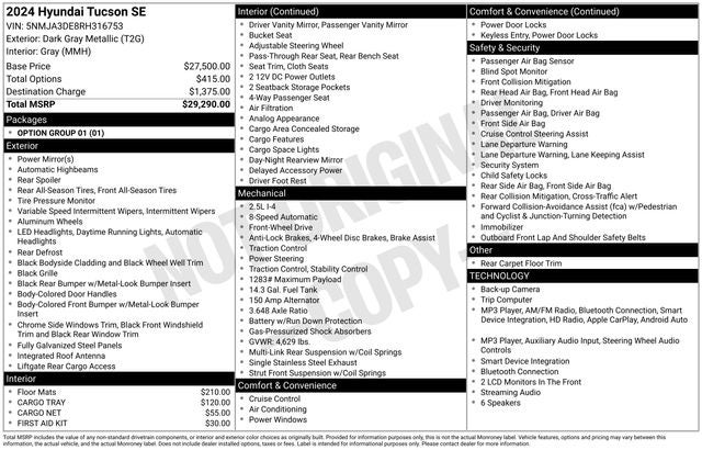 2024 Hyundai Tucson SE FWD