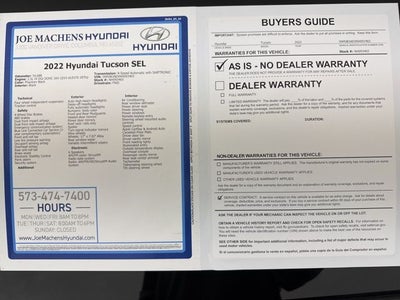 2022 Hyundai Tucson SEL FWD