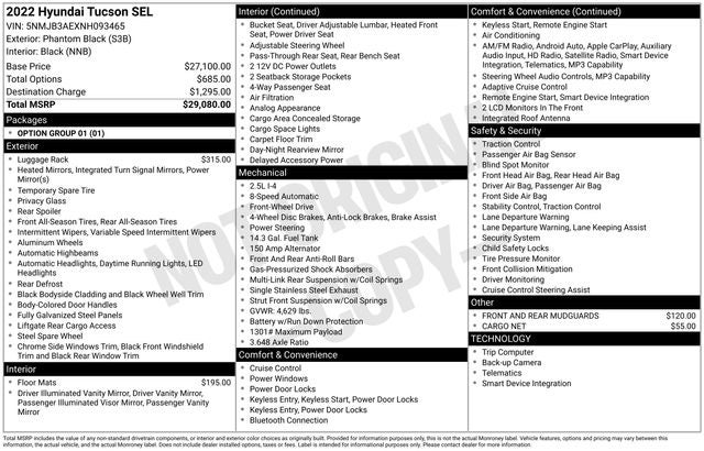 2022 Hyundai Tucson SEL FWD