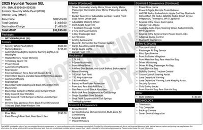 2025 Hyundai Tucson SEL FWD