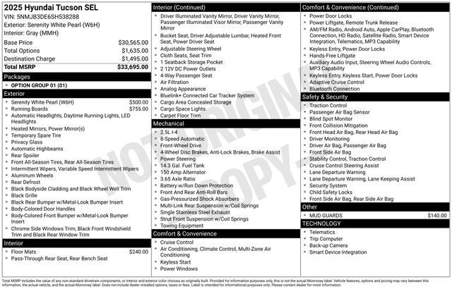 2025 Hyundai Tucson SEL FWD