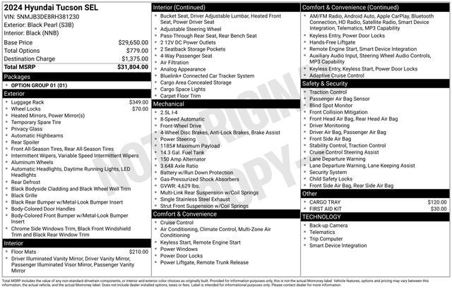 2024 Hyundai Tucson SEL FWD