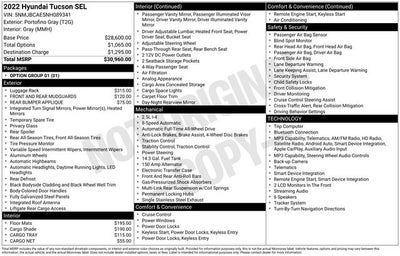 2022 Hyundai Tucson SEL AWD