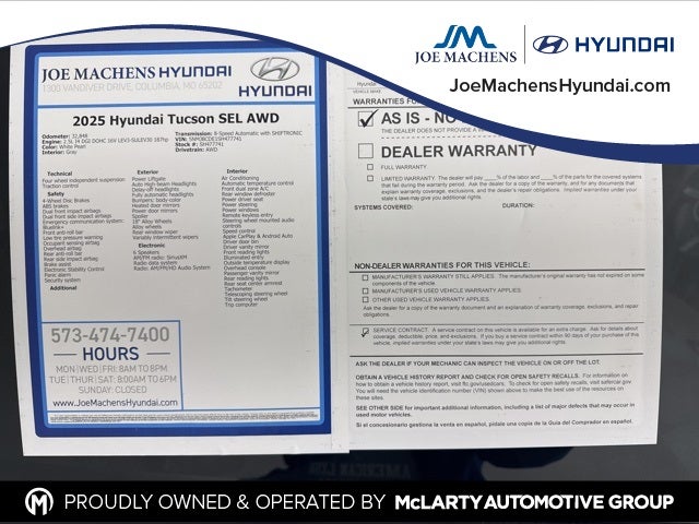 2025 Hyundai Tucson SEL AWD
